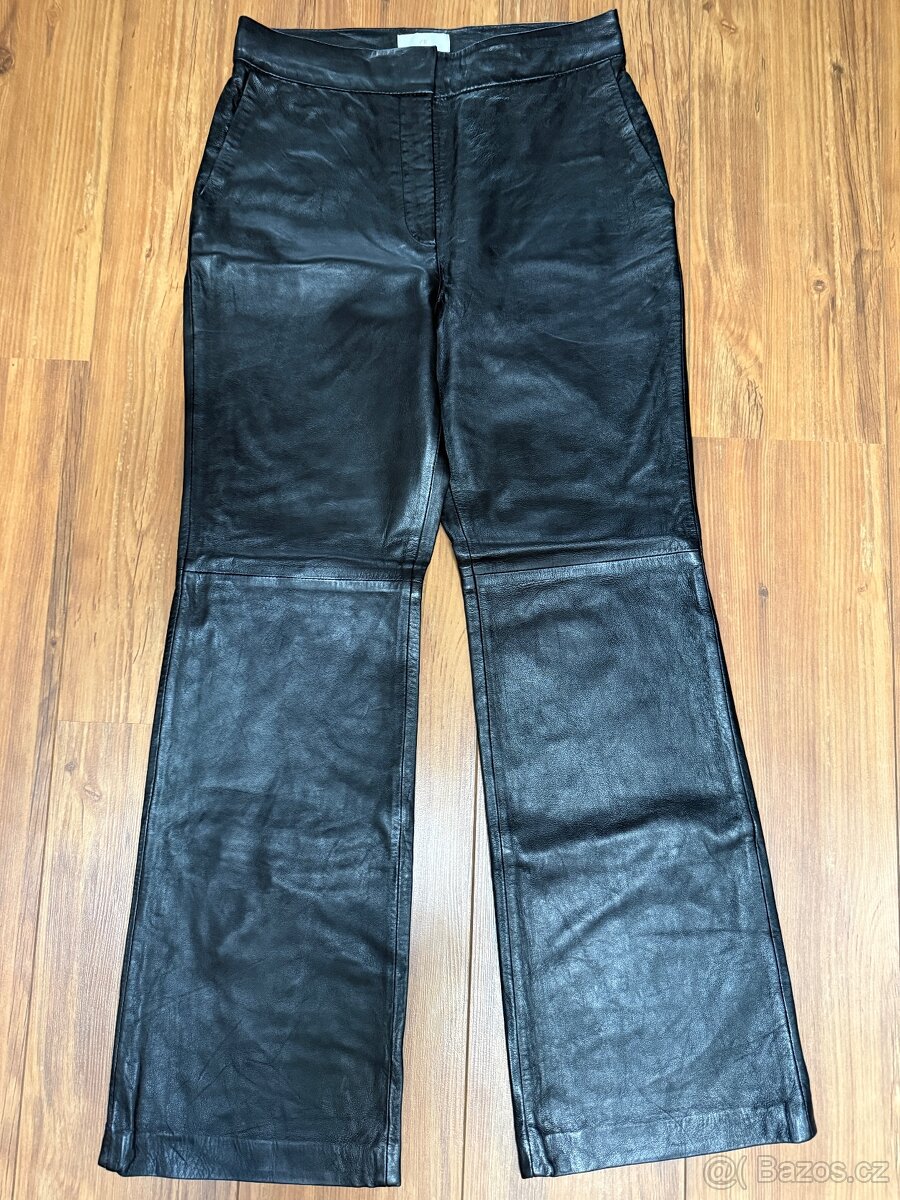 NOVÉ kožené kalhoty bootcut H&M, vel. 38 - 7