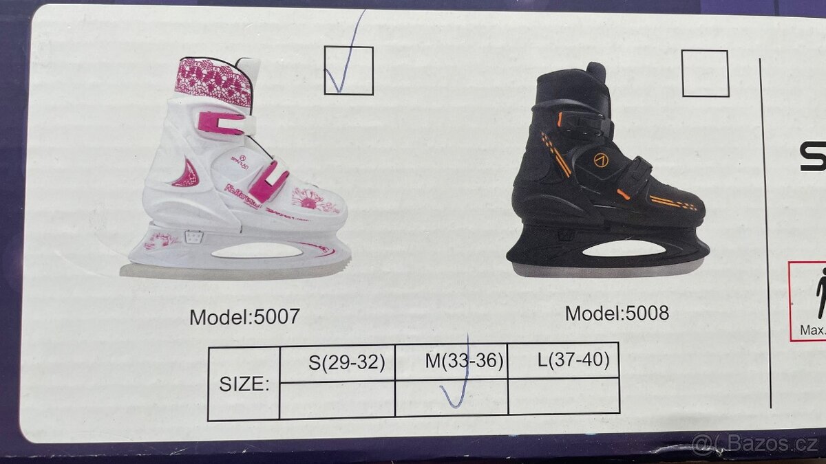 Prodám dětské dívčí zimní brusle stavitelné 33-36 - 7