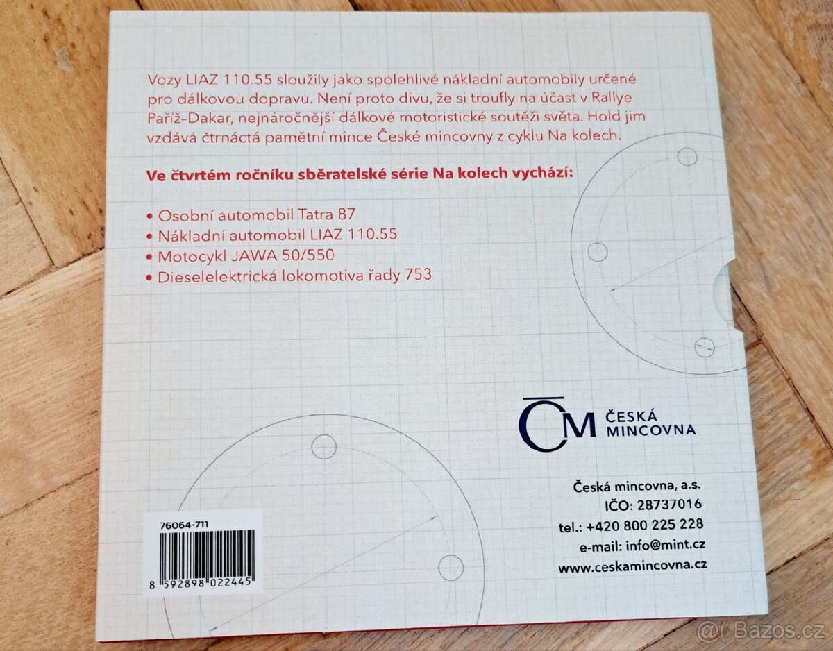 Stříbrná mince Na kolech Liaz 110.55 - 7