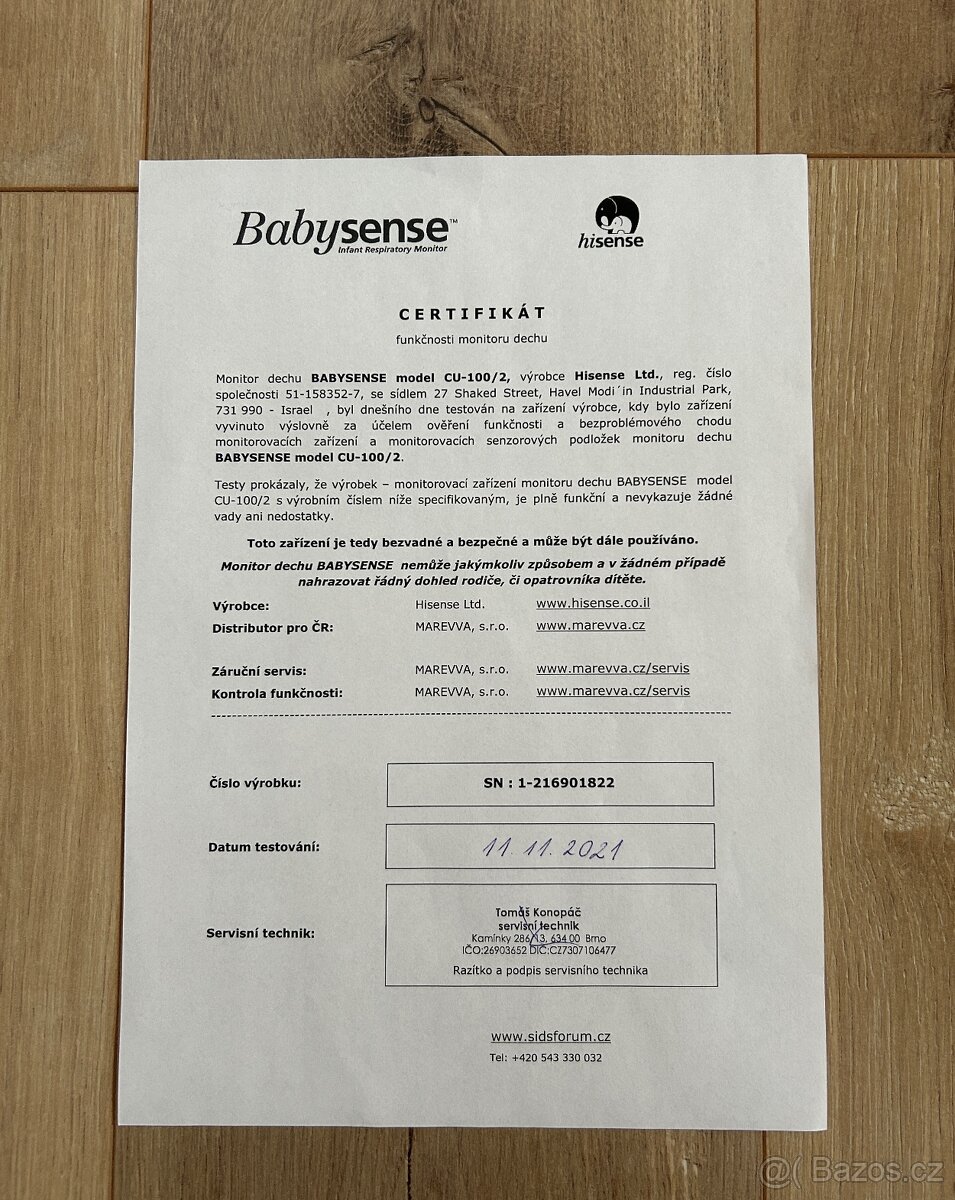 Monitor dechu Babysense II hisense - 7