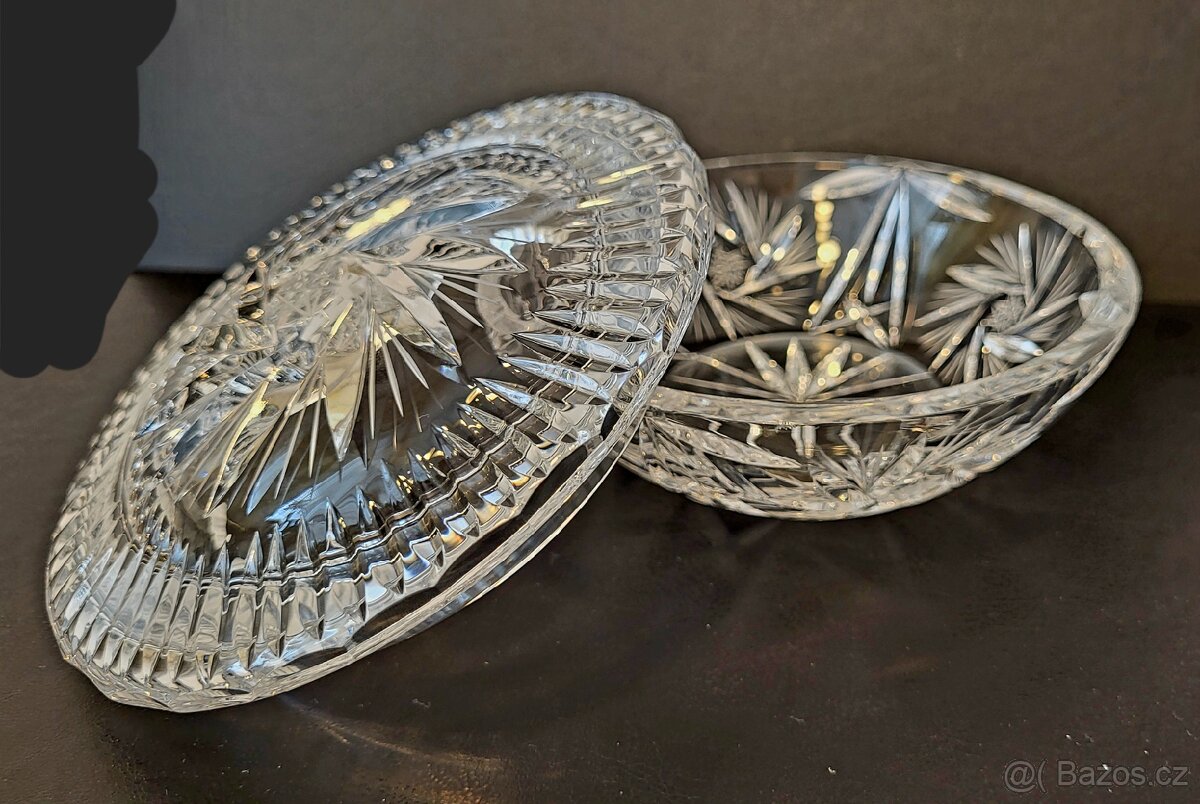 Broušená miska s poklopem, PERFEKTNÍ STAV - 7