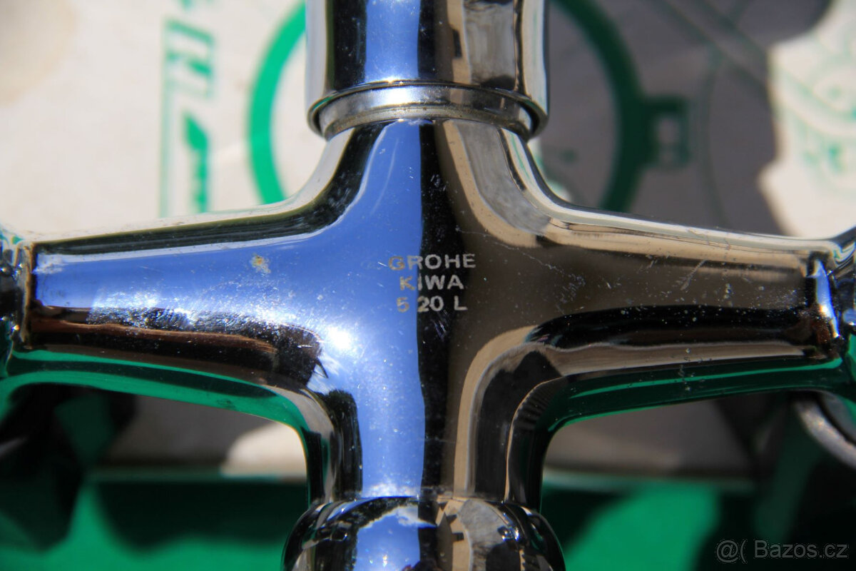 Vanová baterie GROHE z 80. let, rozteč 12 cm, nepoužitá - 7