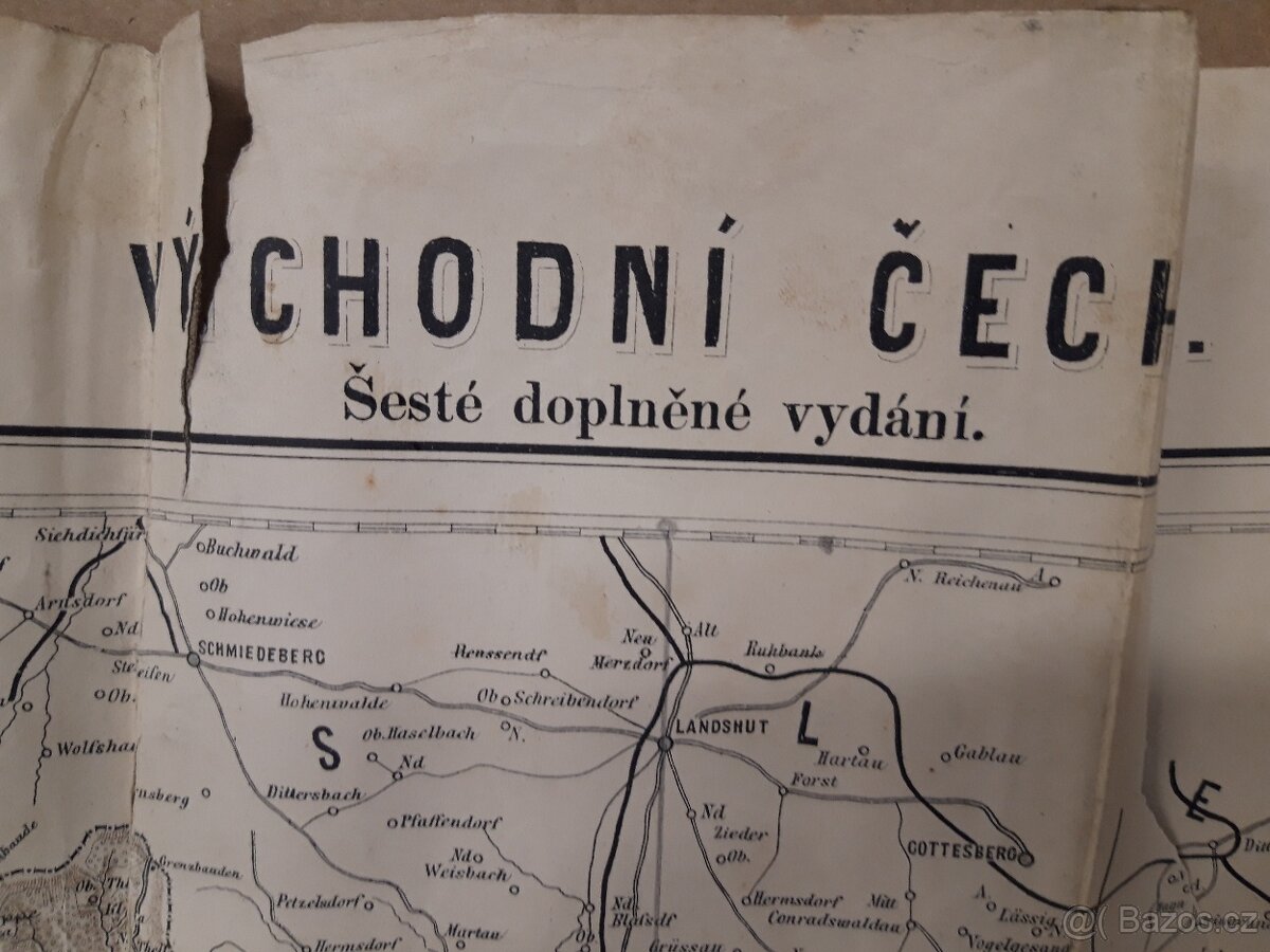 Mapa východních Čech Království českého r.v.1897 - 7