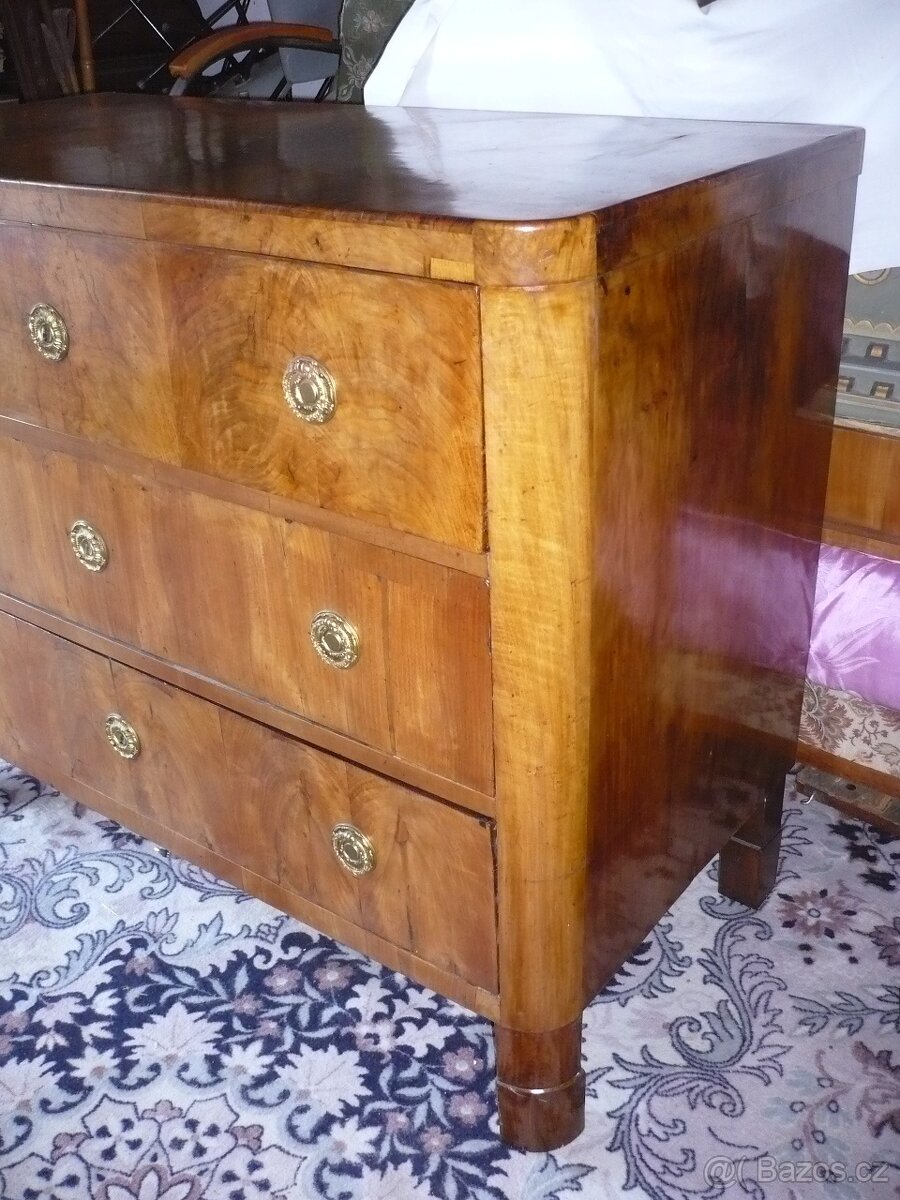 Biedermeier psací komoda po renovaci v pěkném stavu - 7