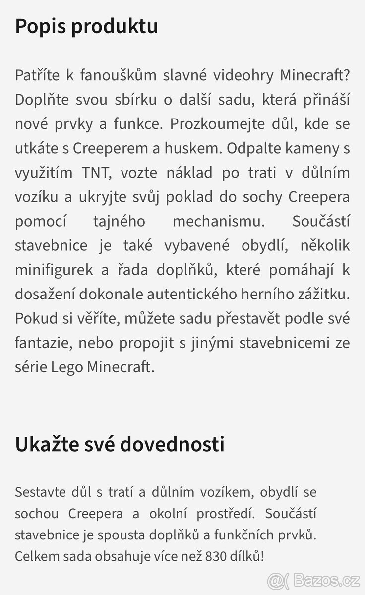 Lego Minecraft Creepův důl 21155 - 7