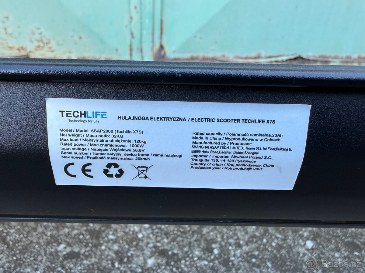 Elektrokolobezka TECHLIFE X7s - 7