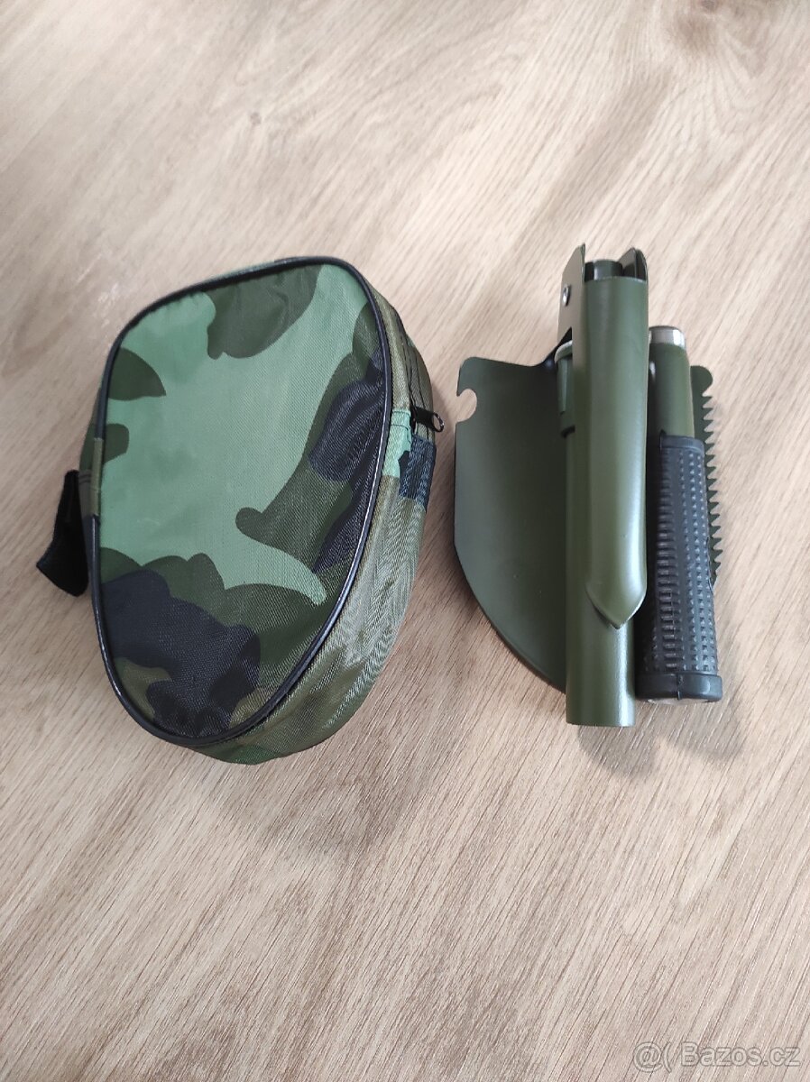 Multifunkční vojenská skládací lopata/krumpáč/dloubák - 7