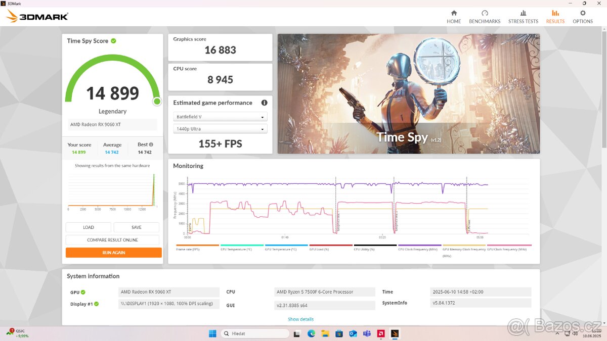 Herní PC AM5/Ryzen 5/RX9060XT 16GB/32GB RAM/1TB - 7