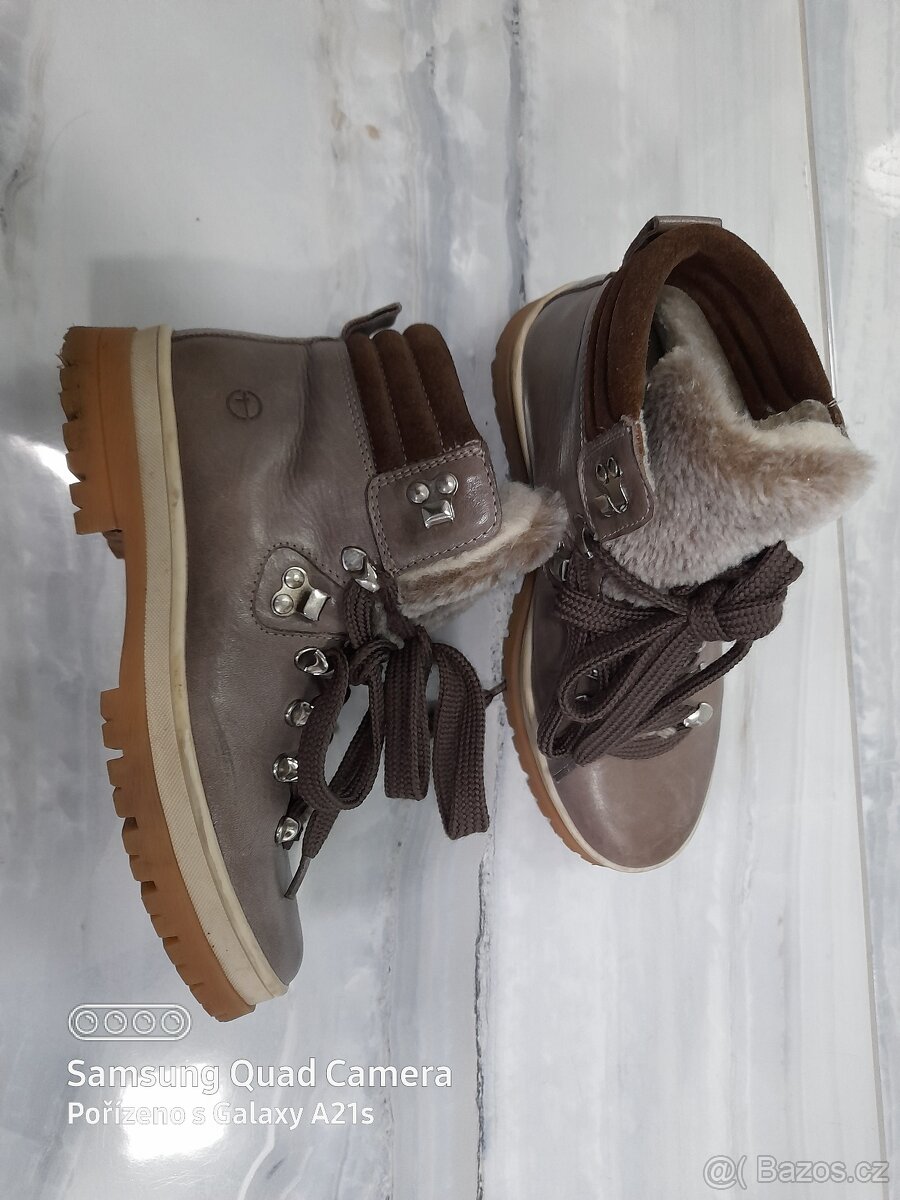 Kožené zimní boty Tamaris 37 - 7