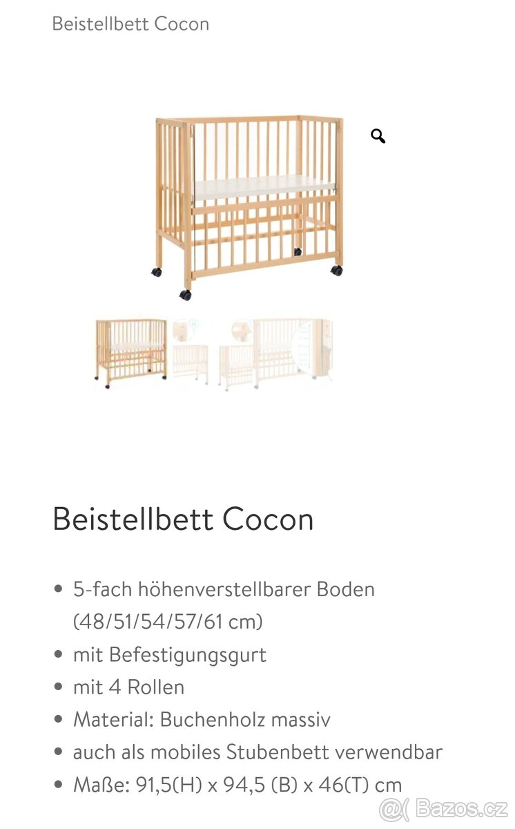 Dětská postýlka 90x40 k posteli - 7