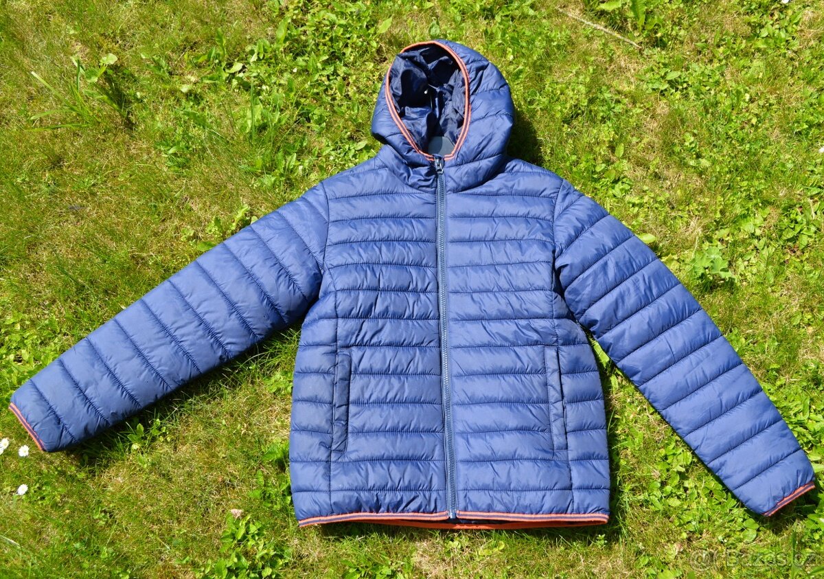 Chlapecká tmavomodrá prošívaná bunda vel. 158 - 7