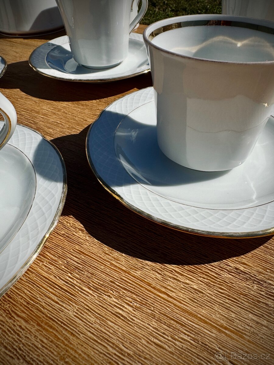 Čajová souprava Winterling Bavaria – porcelán se zlatou link - 7