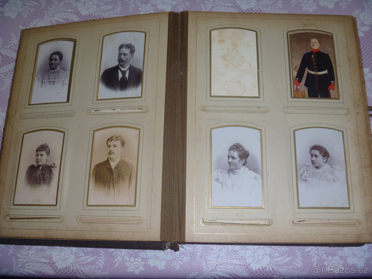 Album s Kabinetky, 15 listů asi 50 fotek , Antik. - 7