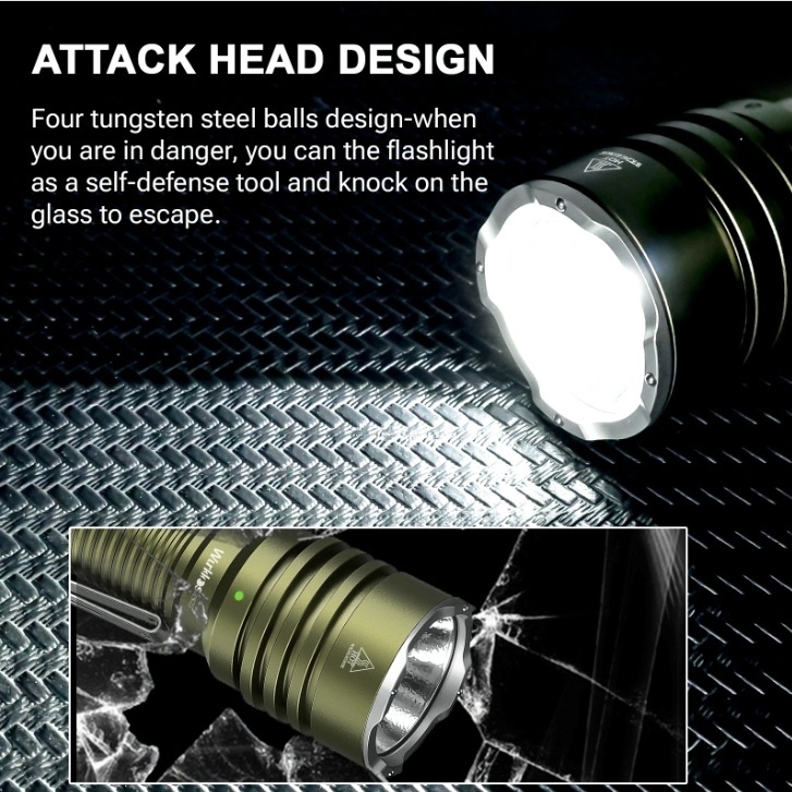 svítilna Wurkkos TS23, 5000L, USB, LED, 5000mAh PECKA - 7