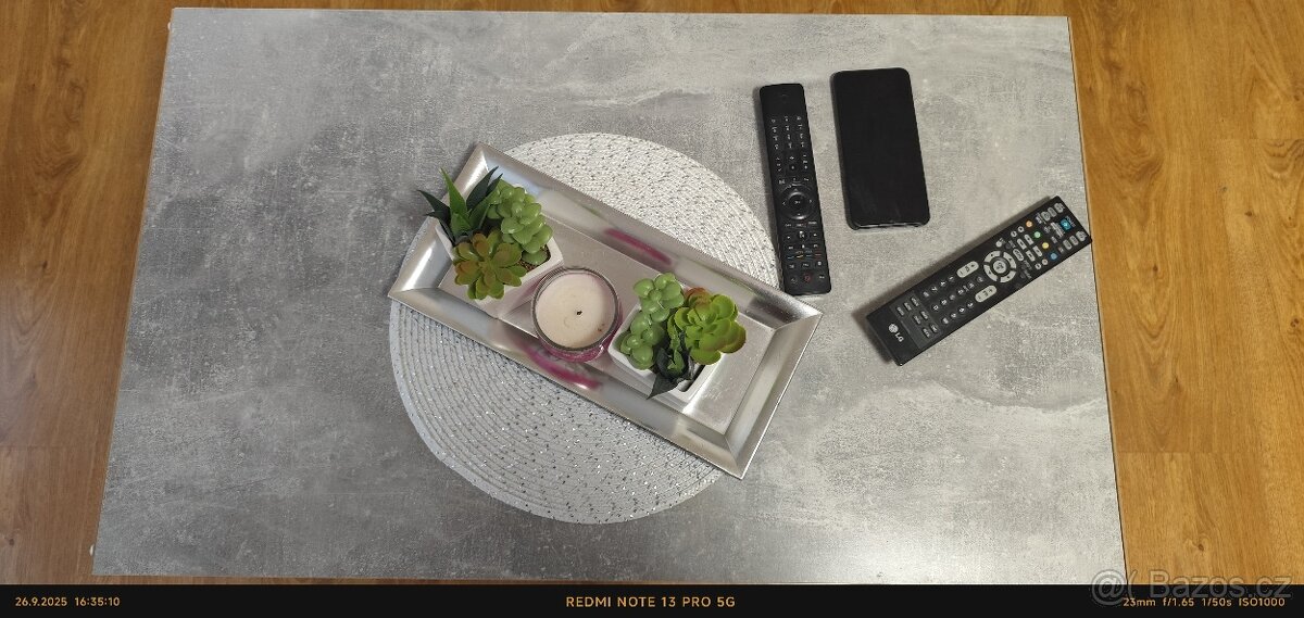 Pohovka modrý semiš -rozkládací - 7