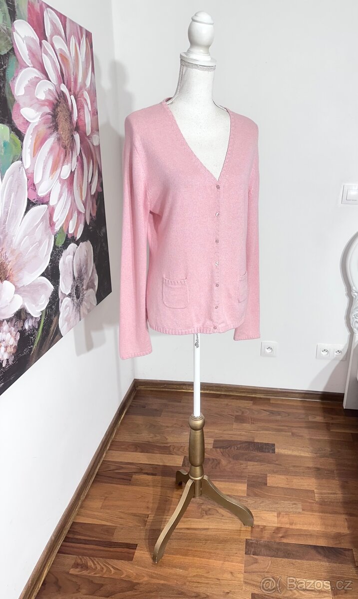 Hedvábné Kašmírový kardigan Insieme - 7