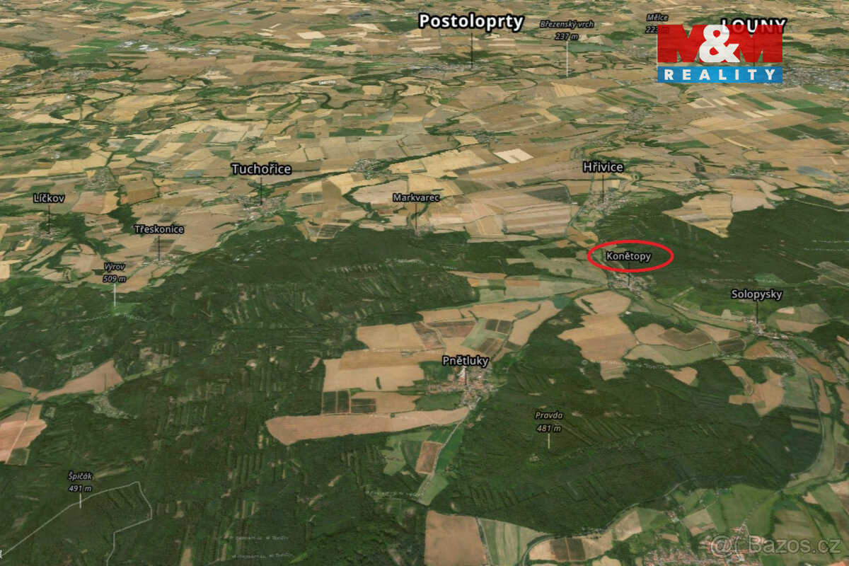 Prodej zahrady, 674 m², Pnětluky, Konětopy - 7