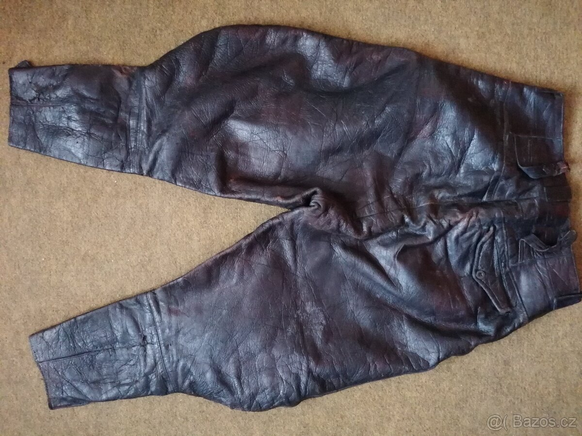 Retro kožené kalhoty - 7