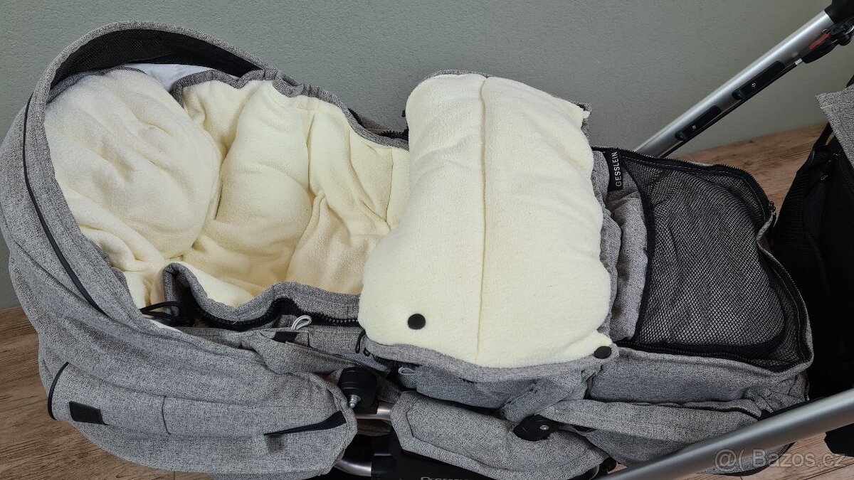 Gesslein Kočárek F6 Air+ s koženým madlem a C1-Lift taškou - 7