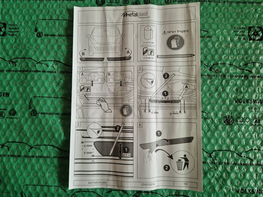 dekorativní ozdobné a ochranné lišty prahu Renault Captur 77 - 7