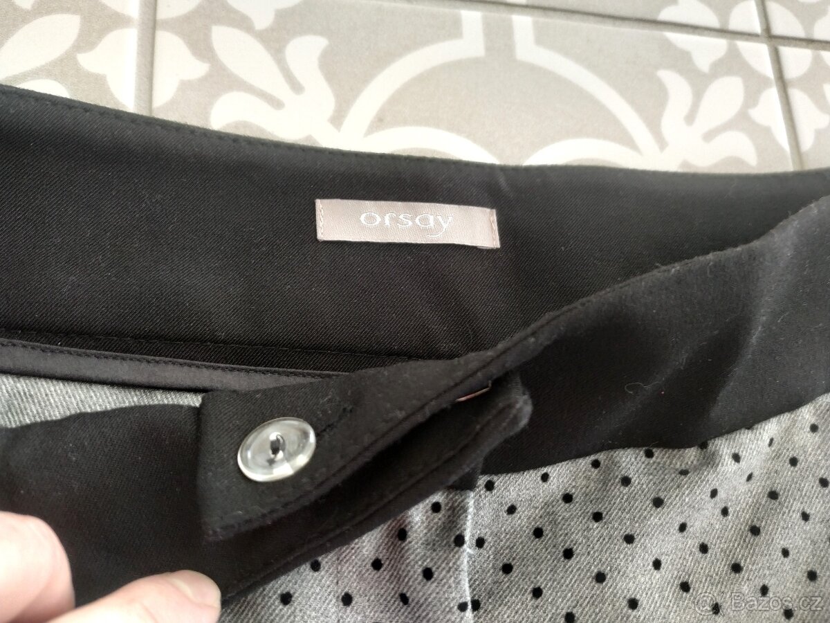 1x oblečené kalhoty Orsay S společenské puntíky šedé - 7