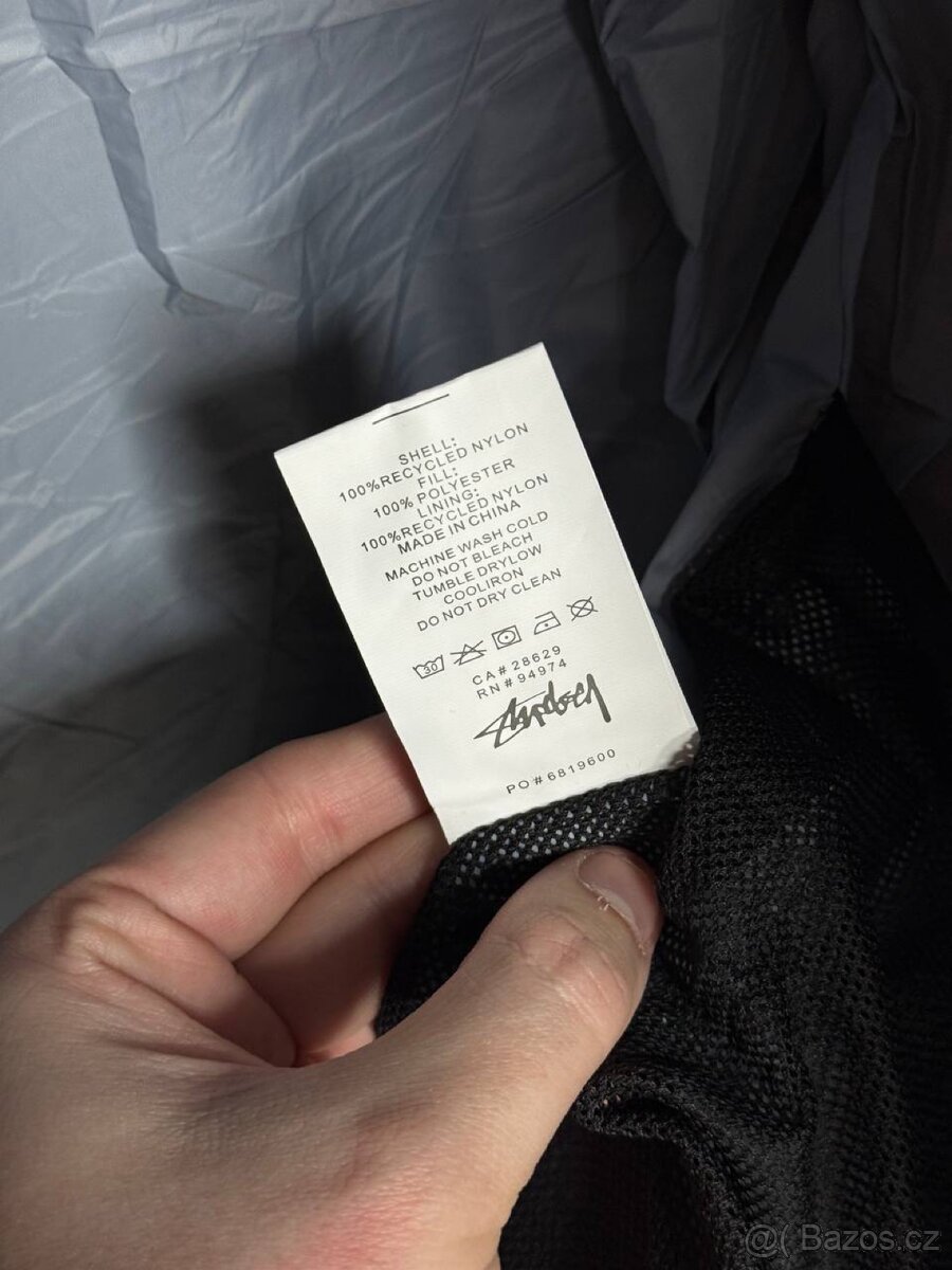 Stüssy 800 Fill Puffer Jacket — černá s růžovou podšívkou - 7