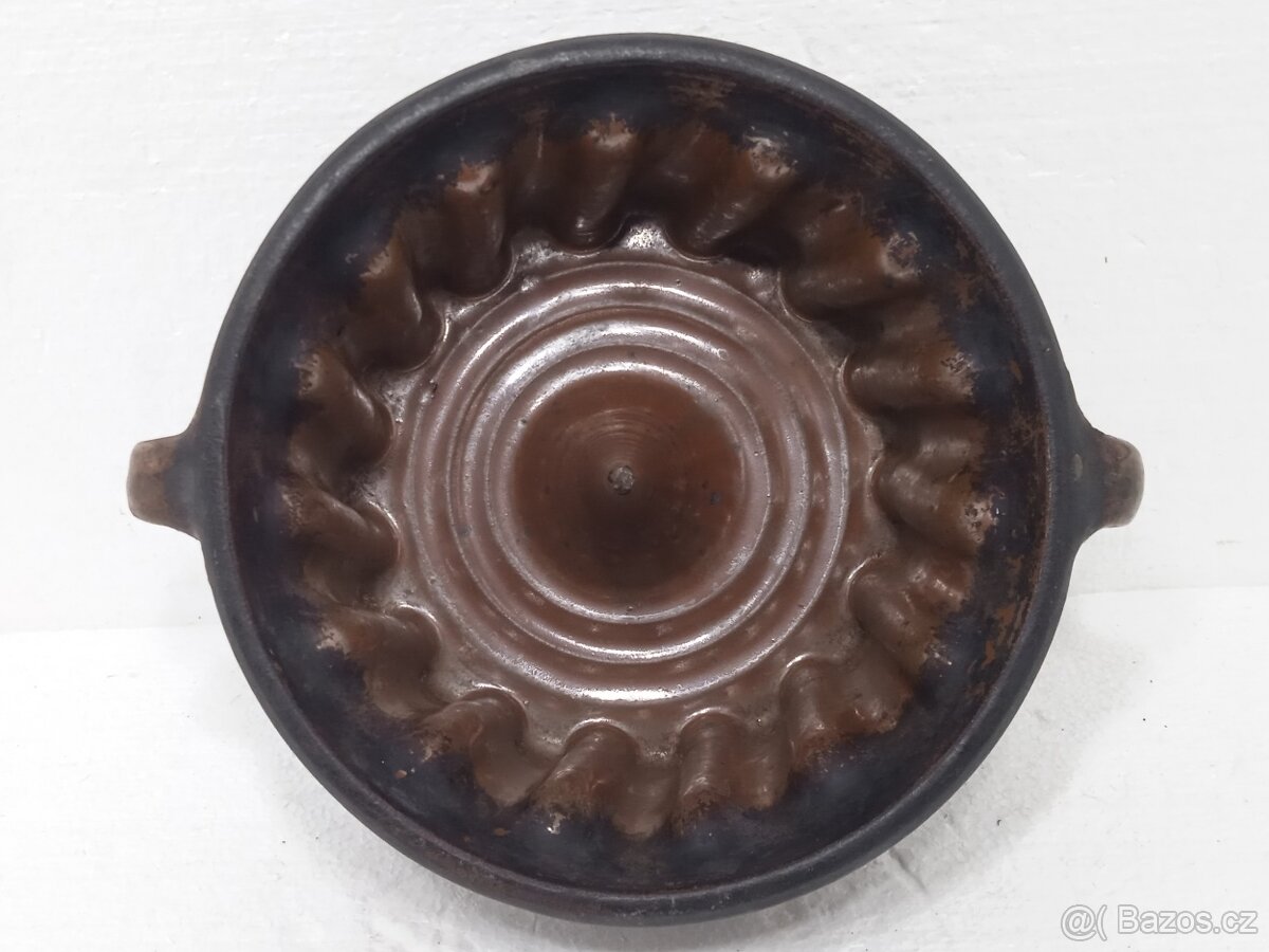 2,5L Stará retro kameninová forma na bábovku OK Stav - 7