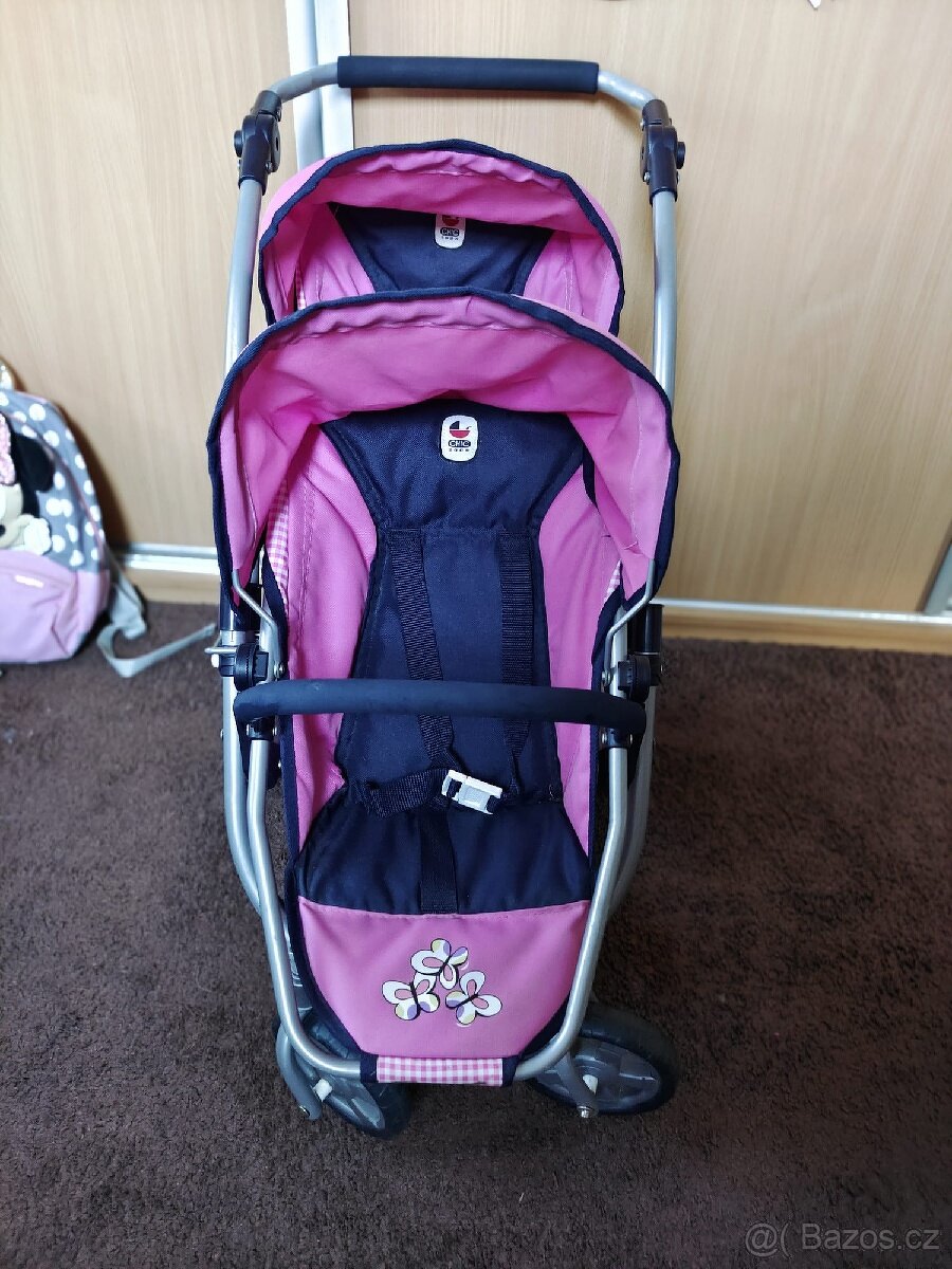 Kočárek pro panenky dvojčata Bayer chic + kočárek Baby Born - 7