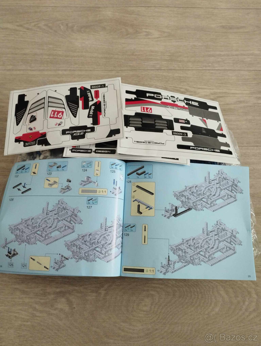 Nová velká stavebnice Porshe 911 závodní auto 1580 dílků dél - 7