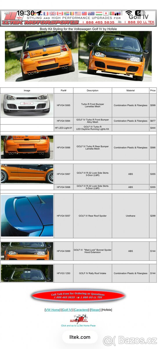 Hofele design VW Golf IV addon door lip - 7