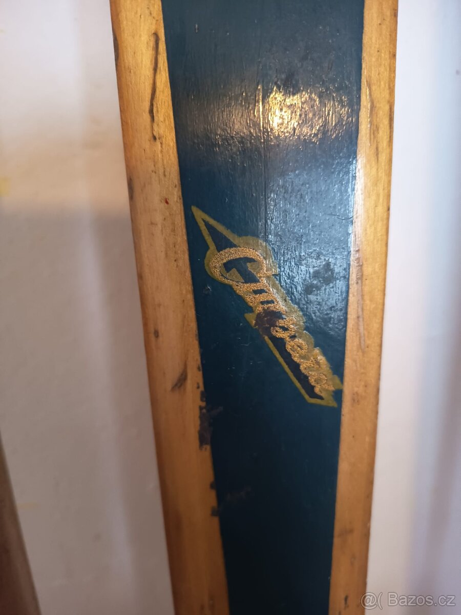 Starožitné ruské dřevěné běžky - 7