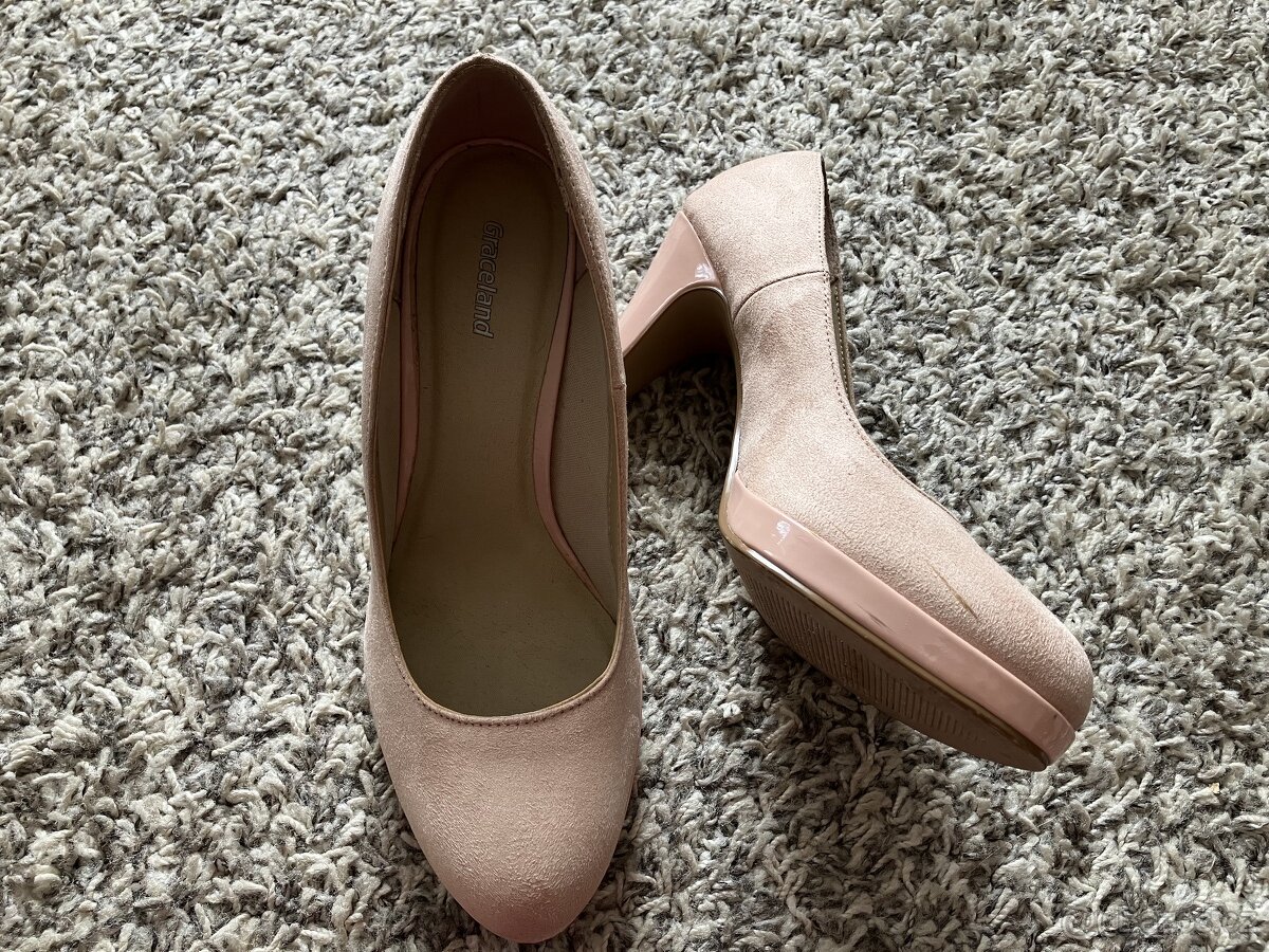 Semisove světle růžové/telove lodičky vel. 36 - 7