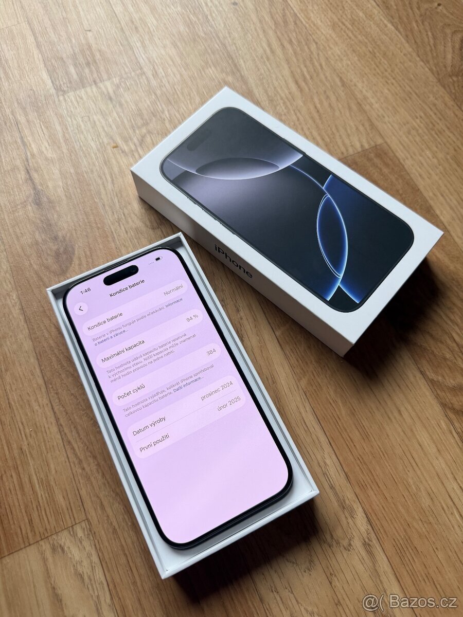 Apple iPhone 16 Pro 128GB černý titan - 7