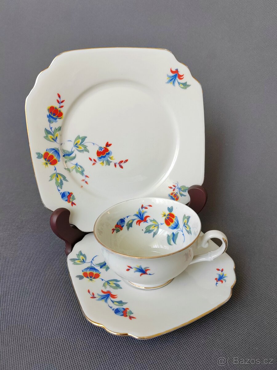 Originální porcelánová čajová sada/trio od Bareuther - 7