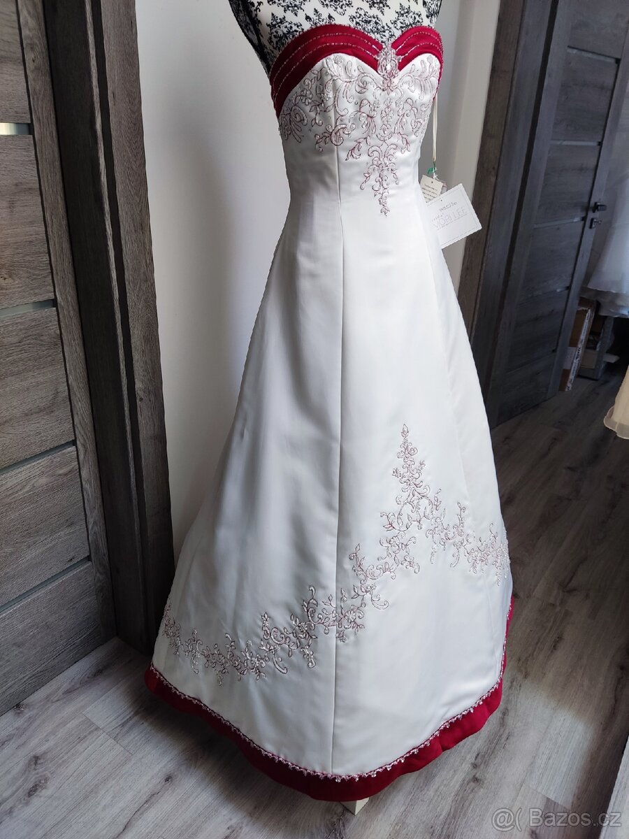 Značkové svatební šaty vel. 38 - 7