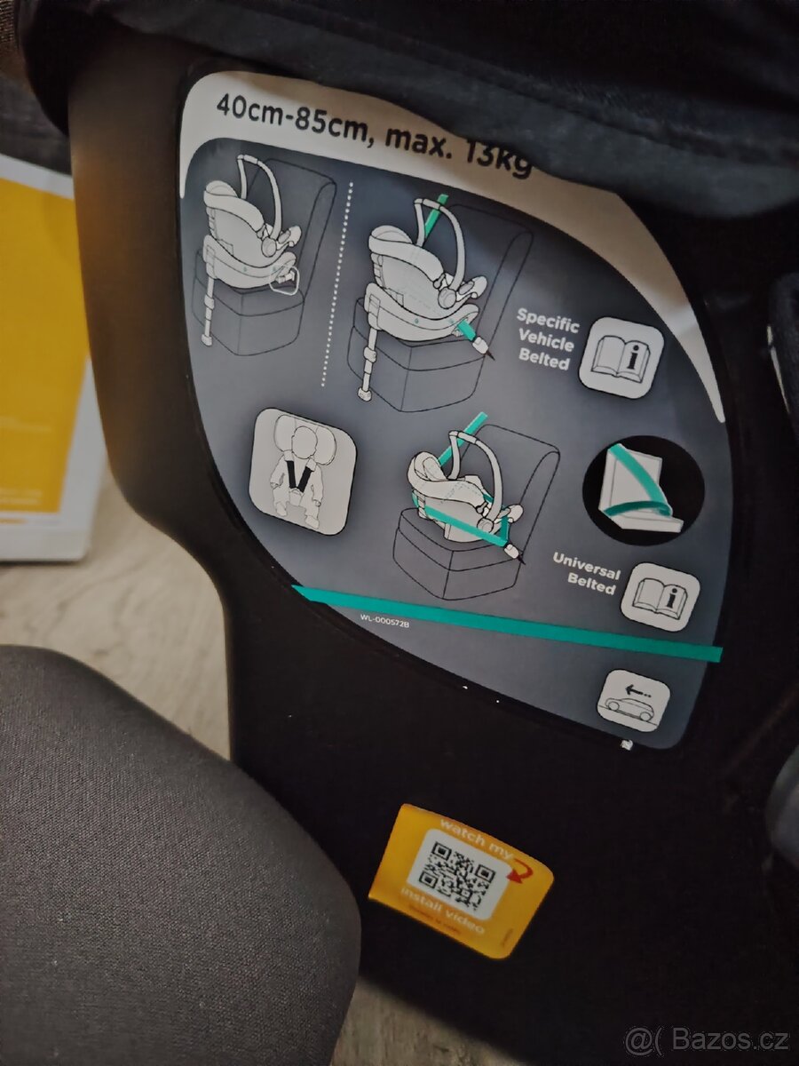 Černá autosedačka vajíčko Joie i-gemm3 top stav - 7