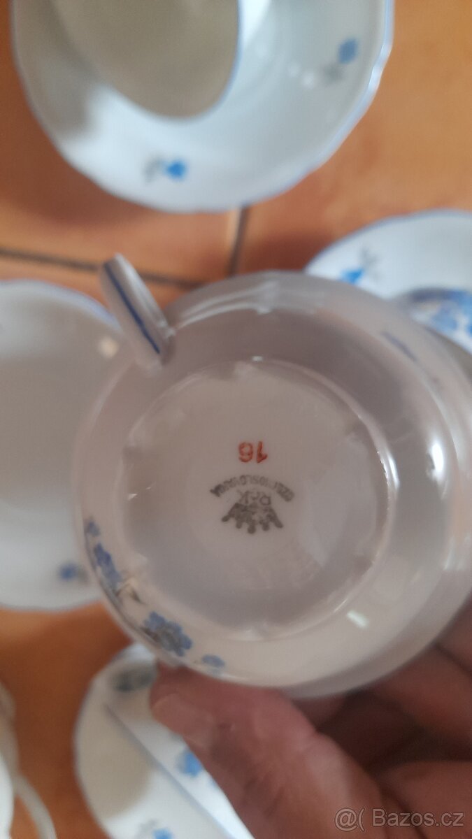 Šálky a podšálkem cukrenka RGK 16 čechoslovakia - 7