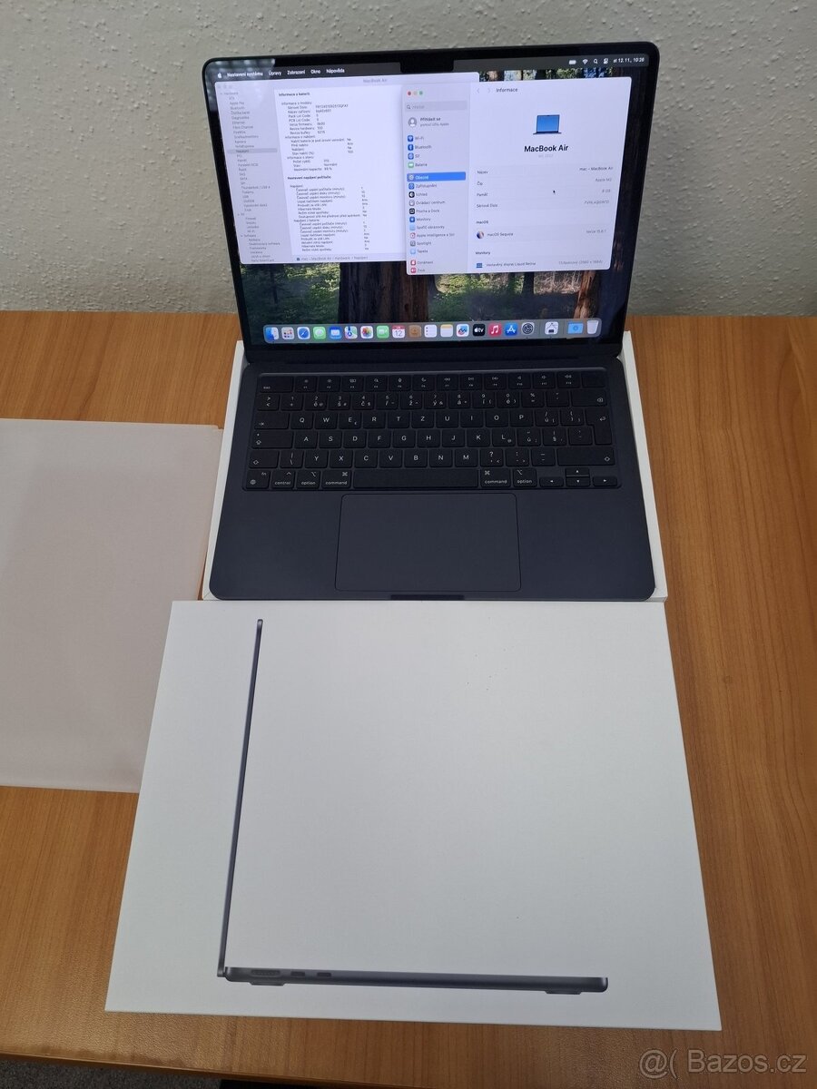 Macbook Air 13 palců M2 chip 8 GB RAM 256 SSD 330 cyklů - 7