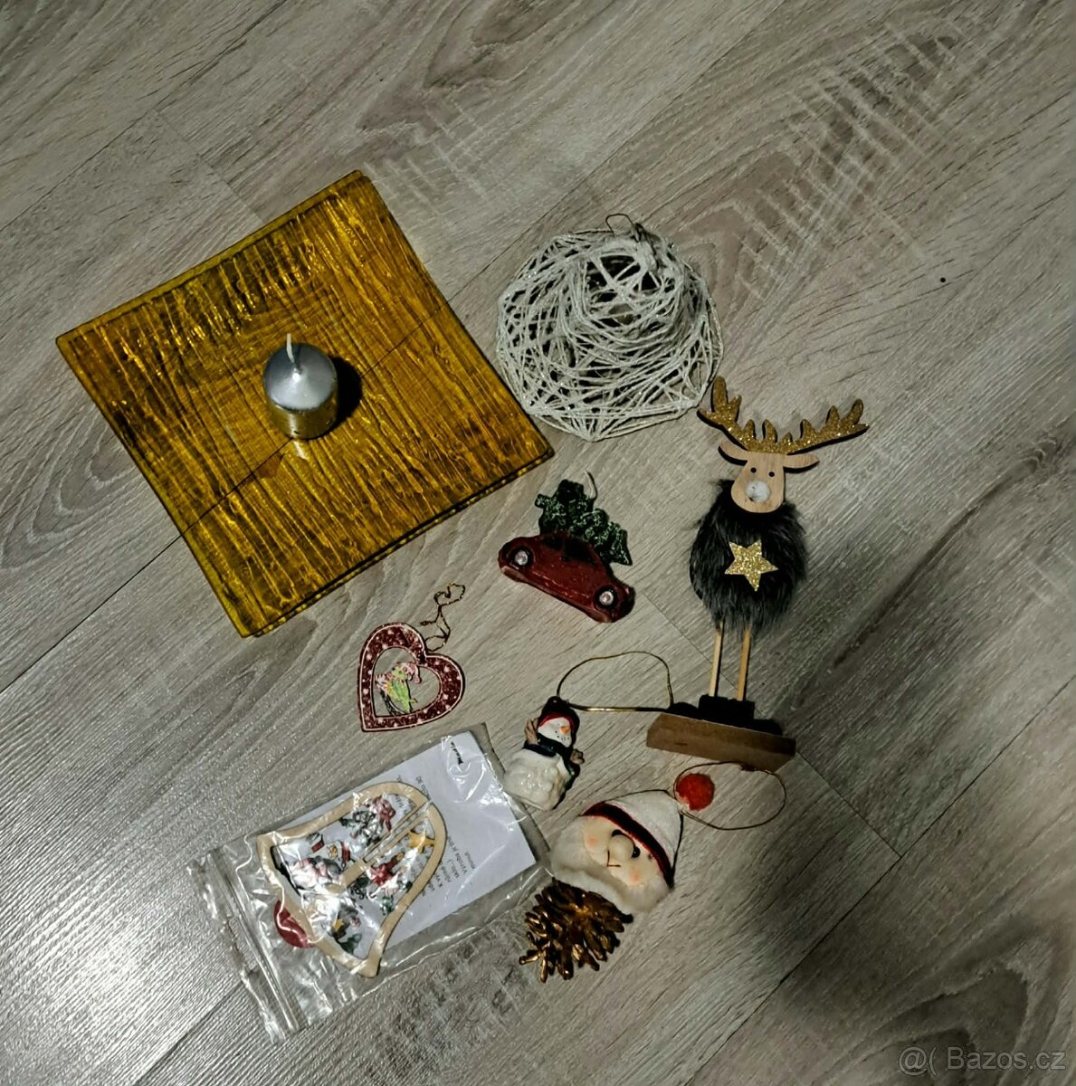 Ozdobný vánoční, samolepky, svícen, řetěz 10 m na ovládání - 7