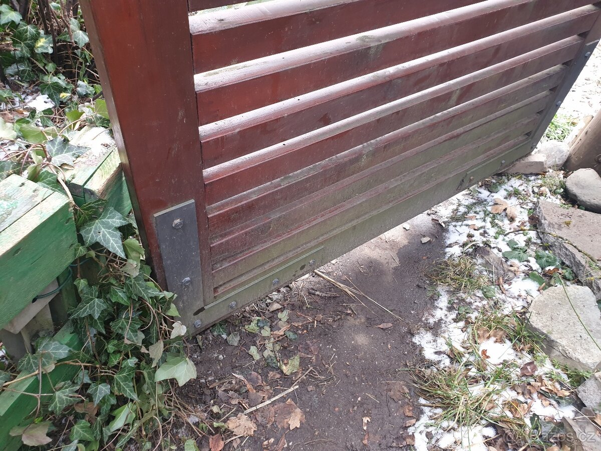 Vrátka branka dřevo železo - 7