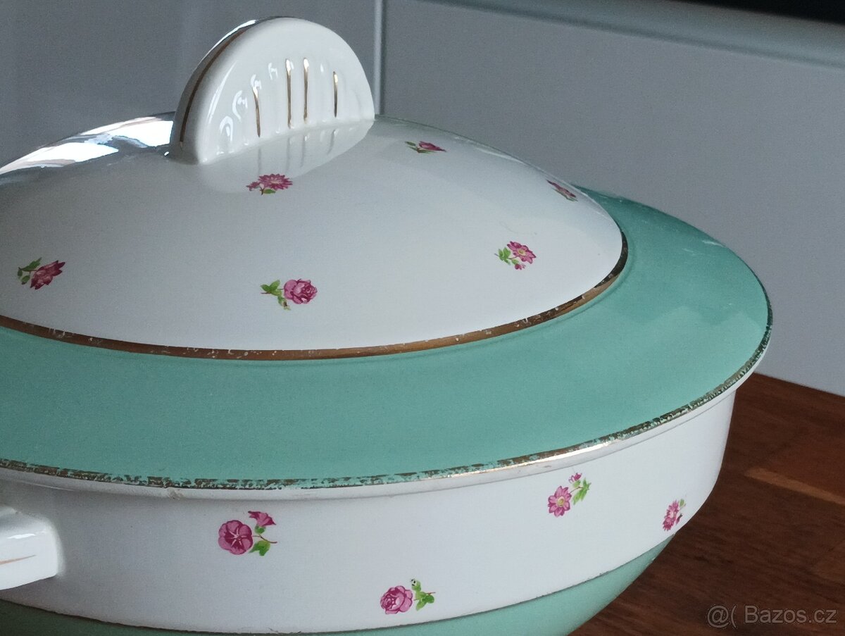 VELKÁ PORCELÁNOVÁ TERINA HÁZENKA FRANCIE - 7