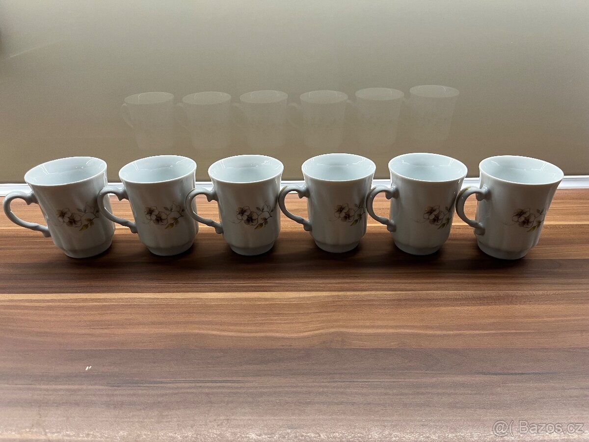 6 kusů retro hrnků Czechoslovakia - 7