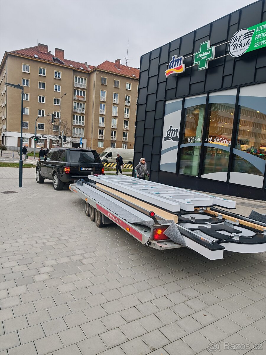 Přeprava/odtah vozidel a strojů (plošina 7×2,1 m, 2,8 t) - 7