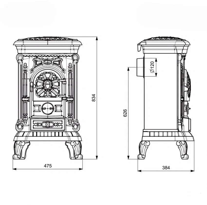 Litinová krbová kamna KAWMET Astrid - 7