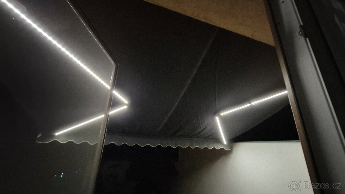 Elektrická markýza 400x350 antracit Led osvětlení - 7