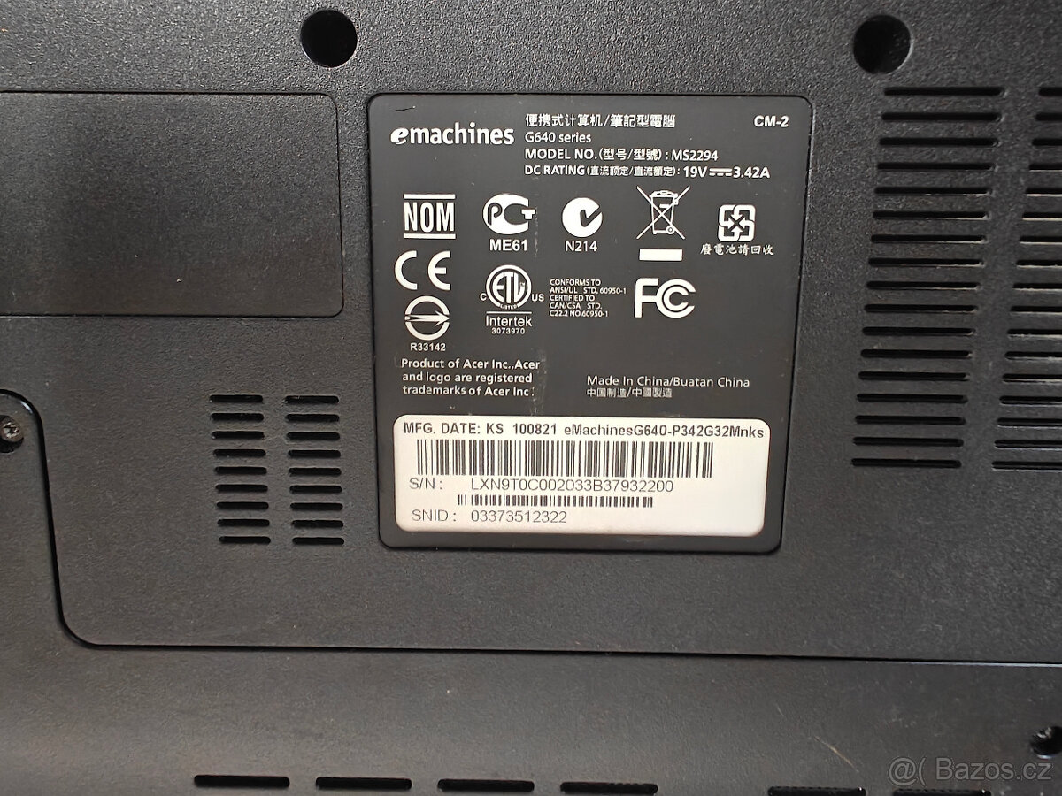 17" Acer eMachine G640 - 7