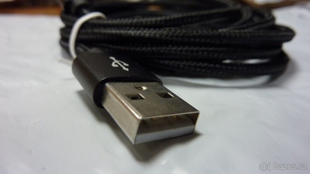 USB kabel TOPK typ C kabel nový 1,8m kvalitní - černý - 7