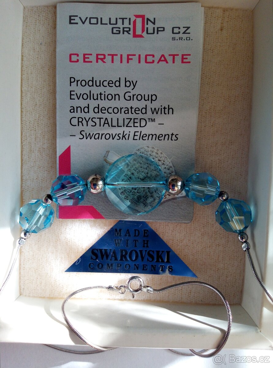 Stříbrné náušnice PRESENCE, Stříbrný náhrdelník SWAROVSKI - 7