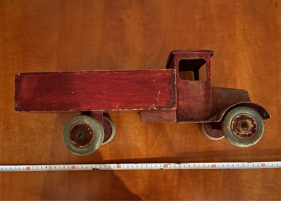 Starý velký dřevěný německý Mercedes (Německo, 40 cm) - 7