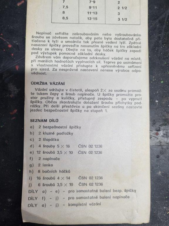 Prodám retro lyžařské vázání Massag 805 - dětské - 7